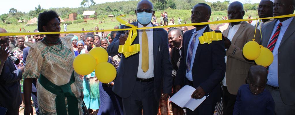The minister of State for Elderly Affairs Dominic Gidudu Mafwabi commissions Madowa Community learning centre in Buswale sub county during the International Literacy day celebrations The minister of State for Elderly Affairs Dominic Gidudu Mafwabi commissions Madowa Community learning centre